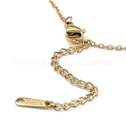 Stern-Halsketten mit Anhänger aus Messing mit Micropave-Kubikzirkonia in hellgoldenem Gold&nbsp;NJEW-E105-21KCG