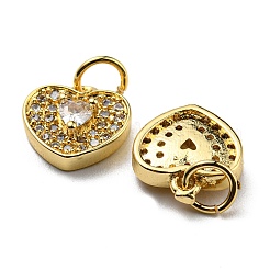 Latón micro pavimenta claro cubic zirconia encantos&nbsp;KK-G472-01G