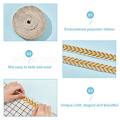 Ca. 10.5~11 Yards Polycotton-Jacquard-Blattbänder im ethnischen Stil&nbsp;OCOR-GO0001-15C