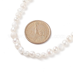 Collana di perle naturali con perline con chiusura in ottone per le donne&nbsp;NJEW-JN04057
