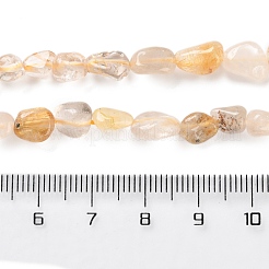 Natürlichen Gold Rutilquarz Perlen Stränge&nbsp;G-P497-01C-33