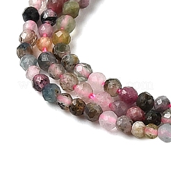 Colliers de perles de tourmaline multicolores naturelles&nbsp;G-H336-A10-01