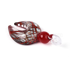 Handmade lamina d'argento lampwork grandi ciondoli&nbsp;FOIL-N031-01B