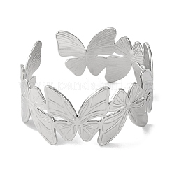 Schmetterling 304 Edelstahl Armreifen für Frauen&nbsp;BJEW-B104-05P