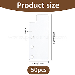 50 hoja divisora de índice de cuaderno de plástico PP rectangular&nbsp;AJEW-FH0009-23B