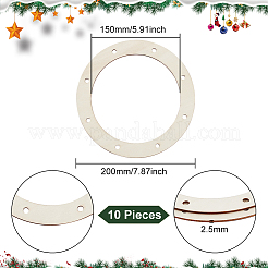 10 Stück Kranzrahmen zum Basteln&nbsp;WOOD-FG0001-34