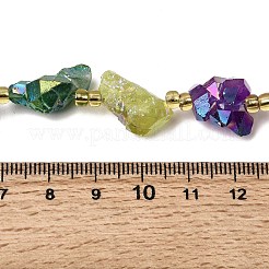 Fili di perle di ametista naturale grezza e galvanizzata&nbsp;G-Z131-J02-10