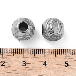 Perline europee in strass in acciaio inossidabile 304&nbsp;STAS-A092-10O-P
