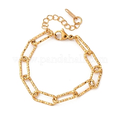 304 Edelstahl-Büroklammer-Kettenarmbänder für Damen und Herren&nbsp;BJEW-A048-01G