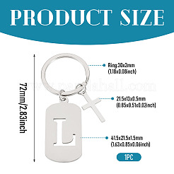 1 porte-clés en acier inoxydable&nbsp;KEYC-TADJ0001-08L