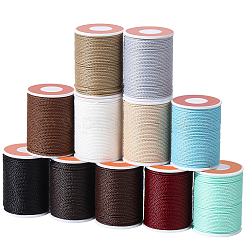 11 Rolle 11 Farben runde gewachste Polyesterschnur&nbsp;YC-PA0001-01