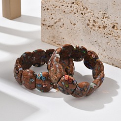 Handgemachte Millefiori Glasperlen Stretch Armbänder&nbsp;BJEW-S160-01