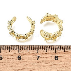 Boucles d'oreilles en laiton avec micro pavé de zircone cubique pour femmes&nbsp;CU-CBAE7DF-17G