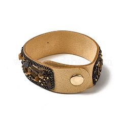 Armband aus Wildlederimitat mit Druckknöpfen&nbsp;LS-BJEW-F428-04
