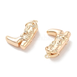 Pendenti in zirconi cubici trasparenti in micro pavè di ottone&nbsp;X-KK-M102-25G