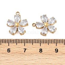 Colgantes de circonita cúbica micropavé de acero inoxidable 304&nbsp;STAS-I352-07G-A01
