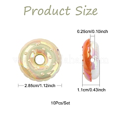 10 Stück UV-beschichtete undurchsichtige Acrylperlen&nbsp;MACR-YW0004-39