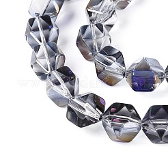 Chapelets de perles en verre électroplaqué&nbsp;EGLA-T021-21I