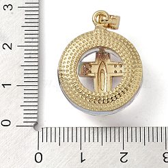 Micro pavé de zircone cubique en laiton avec pendentifs en verre&nbsp;KK-Q815-01G-02