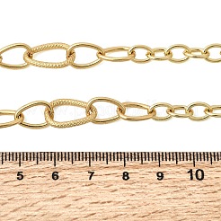 Halsketten mit tropfenförmigen Gliederketten aus Messing&nbsp;NJEW-L013-14G