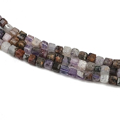 Natürliche lila Fluorit Perlen Stränge&nbsp;G-RM2025-D51-3x3mm