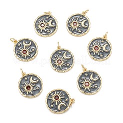 Pendentifs avec zircon cubiques à micro-pavés en laiton&nbsp;ZIRC-A020-06G