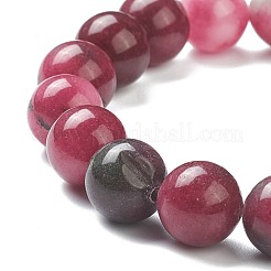 Gefärbt natürliche Jade Perlen Stretch-Armbänder&nbsp;BJEW-D446-D-04