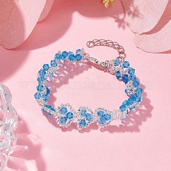 Herz-Armbänder aus Glasperlen für Frauen&nbsp;BJEW-JB10268