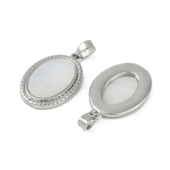 Messing-Anhänger mit natürlichem Muschel-Pavé&nbsp;KK-Z078-15P