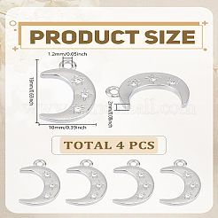 4 breloques en laiton&nbsp;ZIRC-LP0001-44P