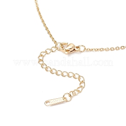Messing Micro Pave klare Zirkonia Anhänger Halskette&nbsp;NJEW-JN05390-03