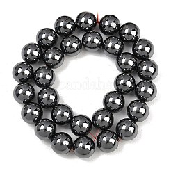 Cuentas de hematites no magnéticas sintéticas hebras&nbsp;GG-CBAB93D-B01-14mm