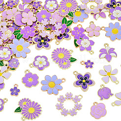 64pcs 16 styles de pendentifs en émail en alliage&nbsp;ENAM-TA0004-02