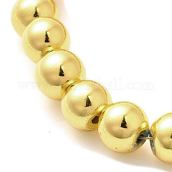 Brins de perles d'hématite magnétiques synthétiques galvanisées&nbsp;G-L613-F01-02C