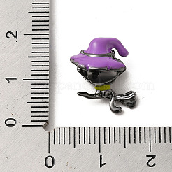 Perles européennes en émail de laiton d'Halloween&nbsp;X1-KK-A203-04A-B