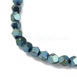 Brins de perles d'hématite non magnétiques synthétiques galvanisées&nbsp;G-A234-G03-01H