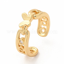 Offener Manschettenring mit Zirkonia-Schmetterling&nbsp;KK-A180-32G