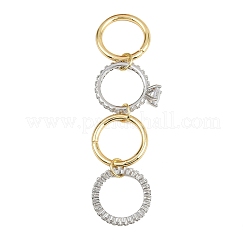 Bagues en laiton avec micro pavé de zircons cubiques pour femmes&nbsp;RJEW-P160-01F-G01