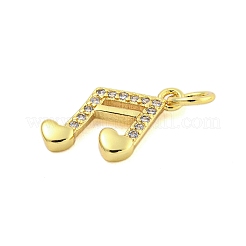 Breloques en laiton zircon cubique transparent&nbsp;KK-U021-09G