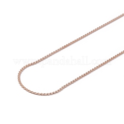 Collana a catena serpentina in acciaio inossidabile 304 con placcatura ionica (ip) per uomo e donna&nbsp;NJEW-G076-01B-RG
