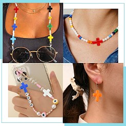 8pcs 8 Farben handgemachte Bunte Malerei-Perlen&nbsp;LAMP-CJ0003-09