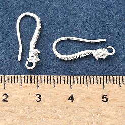Ohrhaken aus Messing mit klarem Zirkonia&nbsp;KK-H532-23S