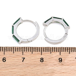 Créoles en laiton avec zircone cubique de micro pave&nbsp;KK-CBA8324-12P-02