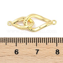 Verbindungsanhänger aus Messing mit durchsichtigen Kubisch Zirkonia&nbsp;KK-M311-09G