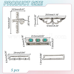 1 Stück kreuzförmige Zinklegierung mit Strass-Uhrenarmbandnieten&nbsp;FIND-AR0006-58