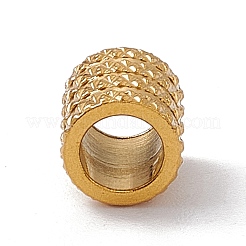 Perles européennes en acier inoxydable 304 à motif chevron&nbsp;STAS-E179-07G-01
