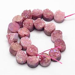 Elettrodeposte druzy naturale filoni cristallo di quarzo di perline&nbsp;G-G889-01