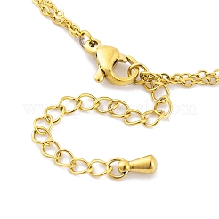 Ionenplattierung (IP) 304 Edelstahlketten Fußkettchen&nbsp;AJEW-H148-12G