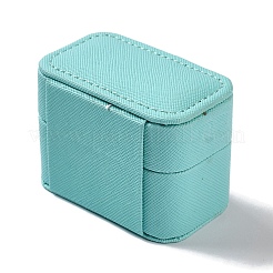 Rechteckige Aufbewahrungsboxen für Schmuckringe aus PU-Leder&nbsp;CON-K002-06C