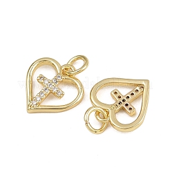 Pendentifs avec zircon cubiques à micro-pavés en laiton&nbsp;ZIRC-I367-05G-06